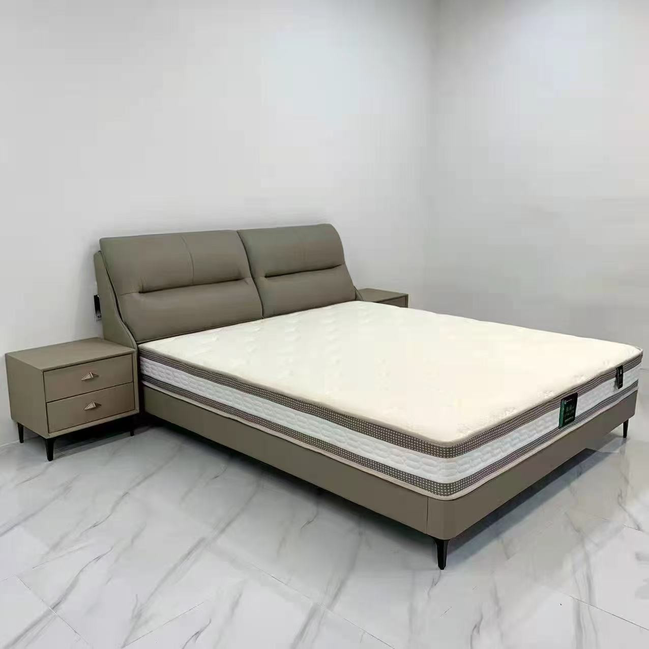 Lit en peau de vache solide première couche haut de gamme sélectionné