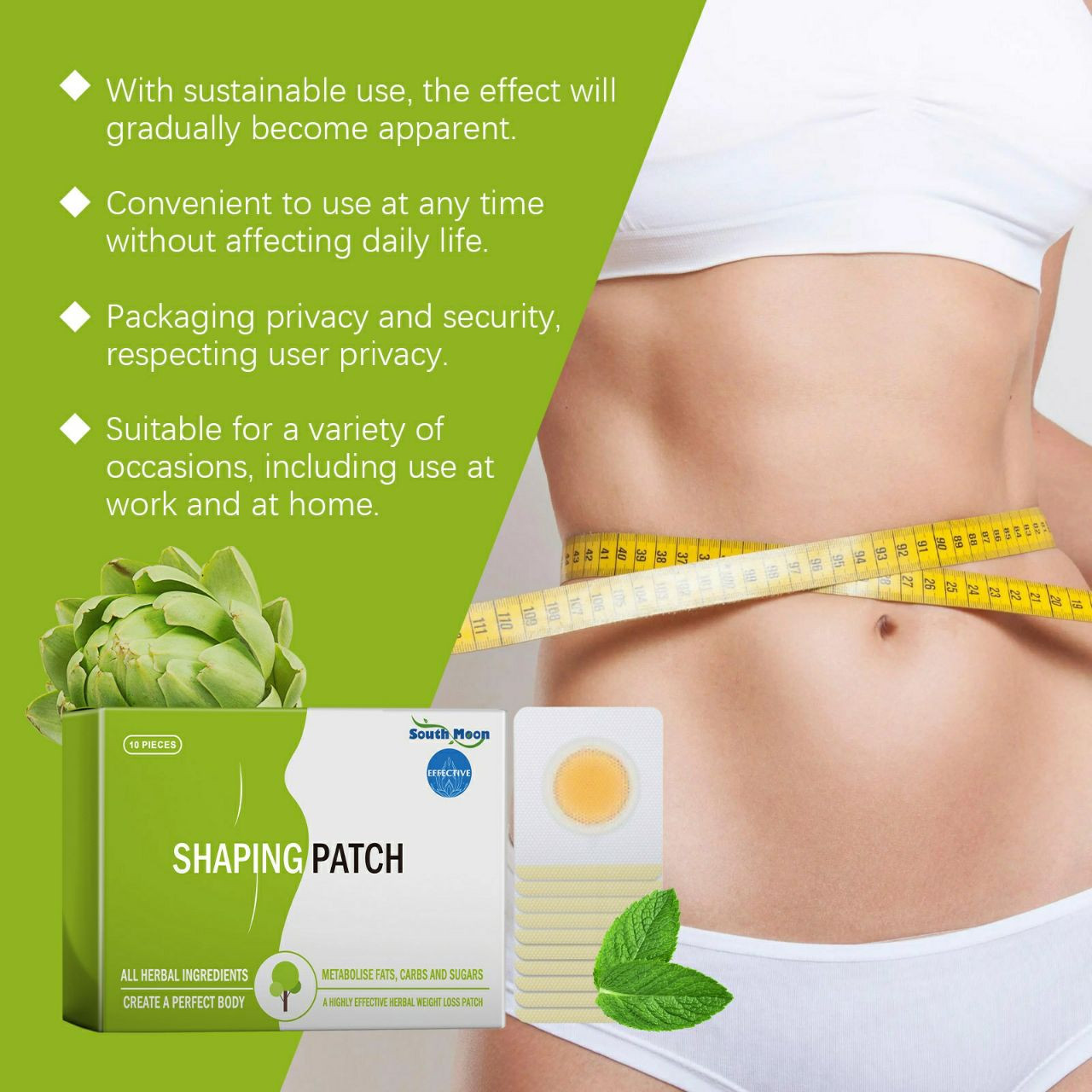 Shaping patch minceur pour le  Corps à base de plantes de la lune sud patch nombril doux massage hydratant le corps cutané  patch navel
