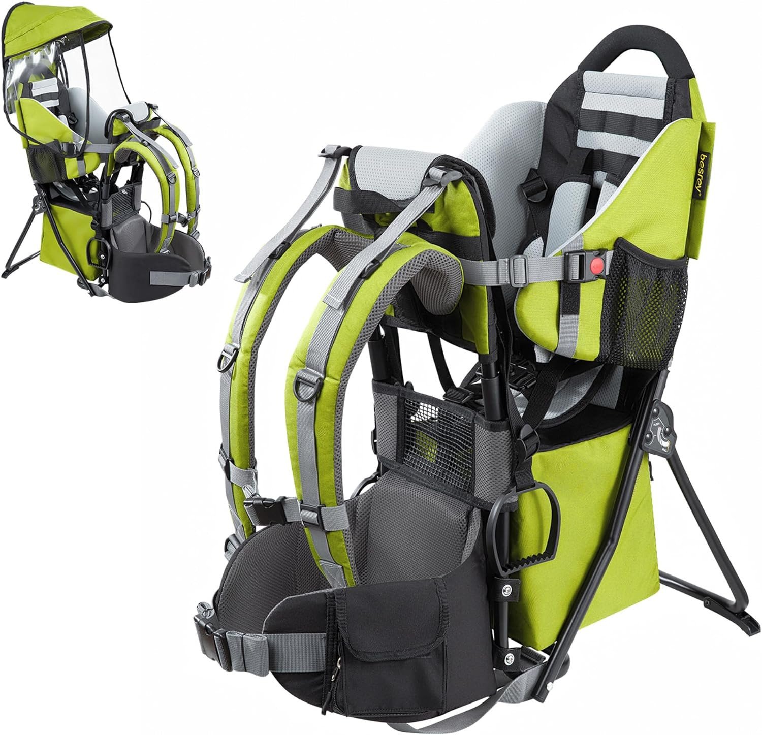 besrey Porte-bébé de randonnée, Sac à dos pour enfant, Porte-Sac à dos à usage en extérieur