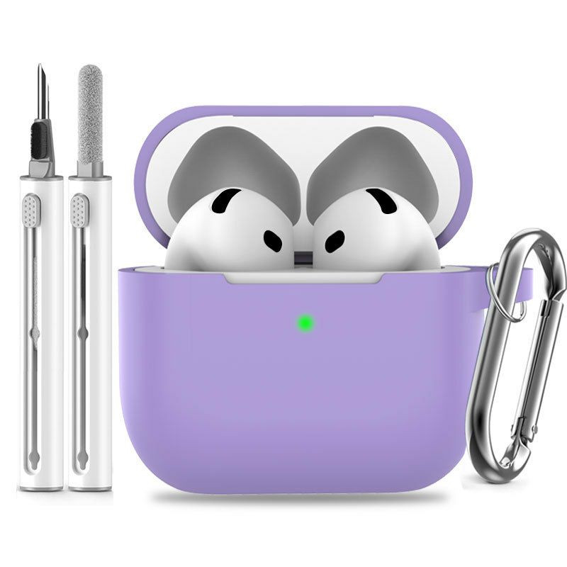 Etui de protection  à AirPods4 Case de Apple Couvre l'écouteur en silicone Anti-floss Case de protection de casque