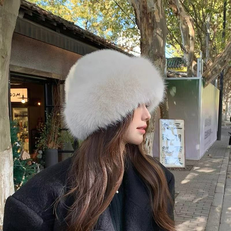 Chapeau mongol en peluche d'automne et d'hiver pour rester au chaud du froid, épaissi de velours et coupe-vent, chapeau d'hiver pour femmes à la mode et polyvalent