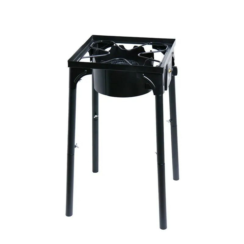 Réchaud a gaz pour bouteille de gaz à haute pression avec plaque de pare-brise équipée d'une vanne réductrice de pression 20 psi solide et durable Energy-Saving Gas Stove